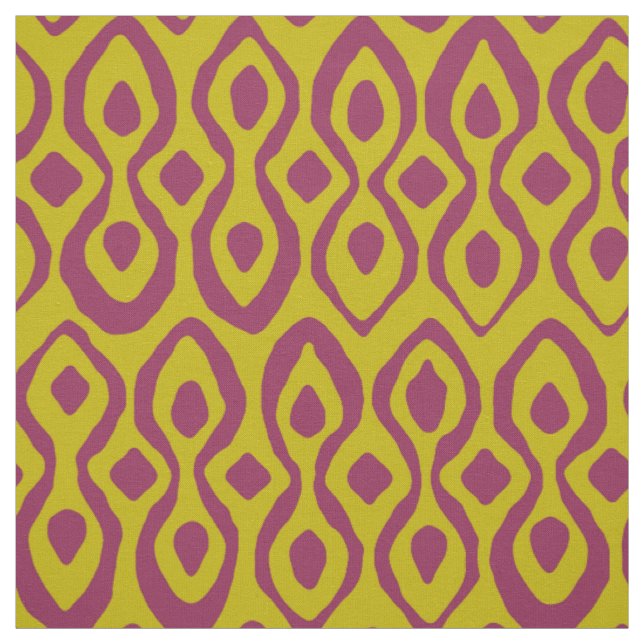 brocade dark pink chartreuse fabric (Swatch)