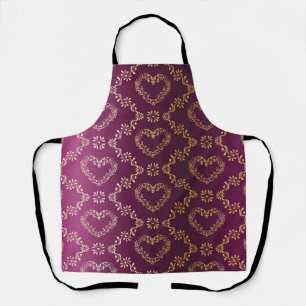 Brocade pattern apron