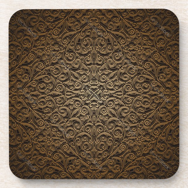 Brocade pattern coaster (Front)