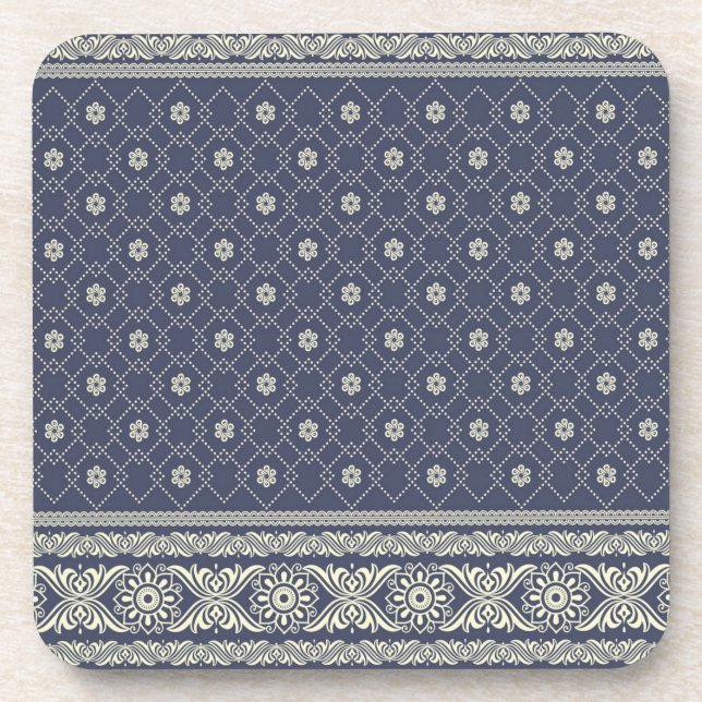 Brocade pattern coaster (Front)