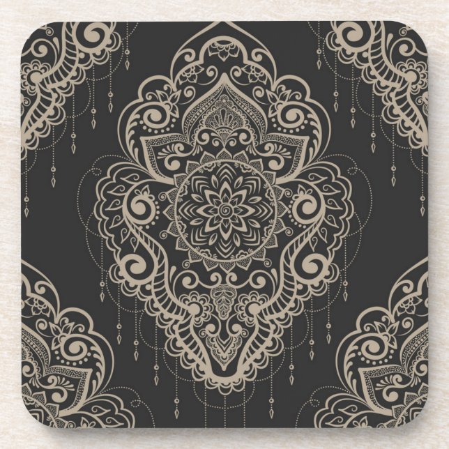 Brocade pattern coaster (Front)
