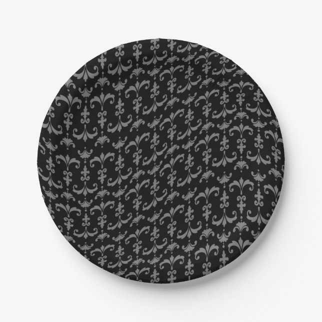 Brocade pattern paper plate (Front)