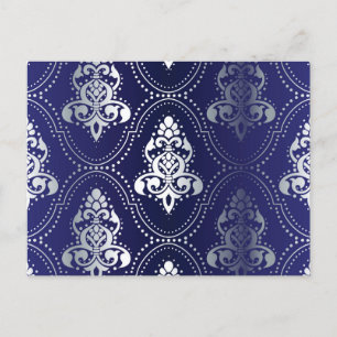 Brocade pattern postcard