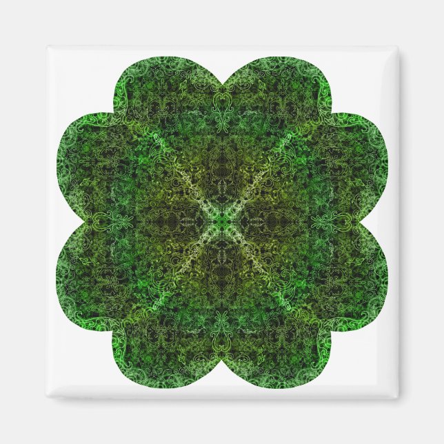 Brocade Shamrock Magnet (Front)