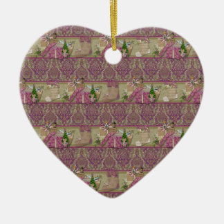 Brocade Victorian Christmas Ceramic Tree Decoration