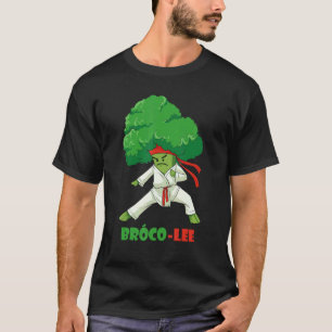 Brocco Lee Fun Vegetarian Karate Broccoli Vegetabl T-Shirt