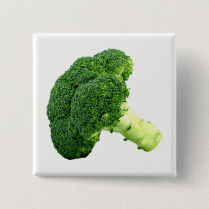 Broccoli 15 Cm Square Badge
