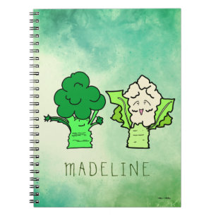 Broccoli and Cauliflower Customisable Notebook