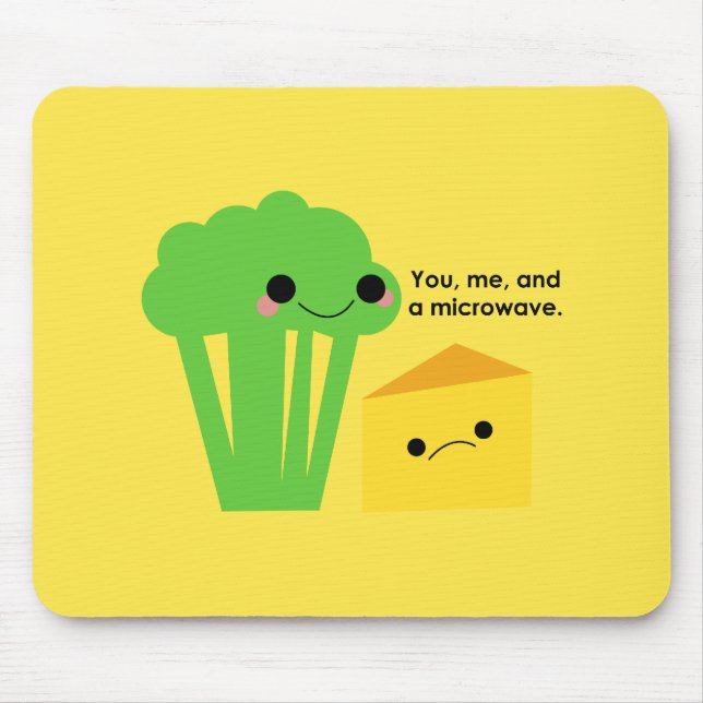 Broccoli and Cheese Mouse Mat (Front)