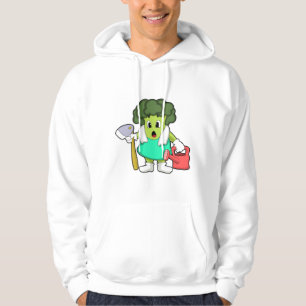 Broccoli as Farmer with Watering can Hoodie