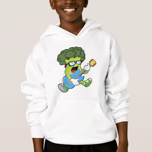 Broccoli as Musician with Guitar (Front)