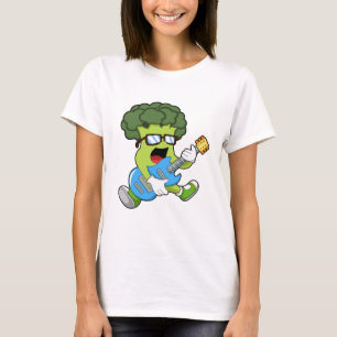 Broccoli as Musician with Guitar T-Shirt