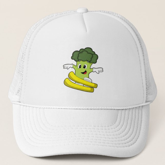 Broccoli as Skier with Ski Trucker Hat (Front)