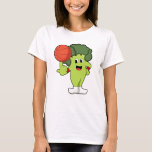 Broccoli at Basketball Sports T-Shirt