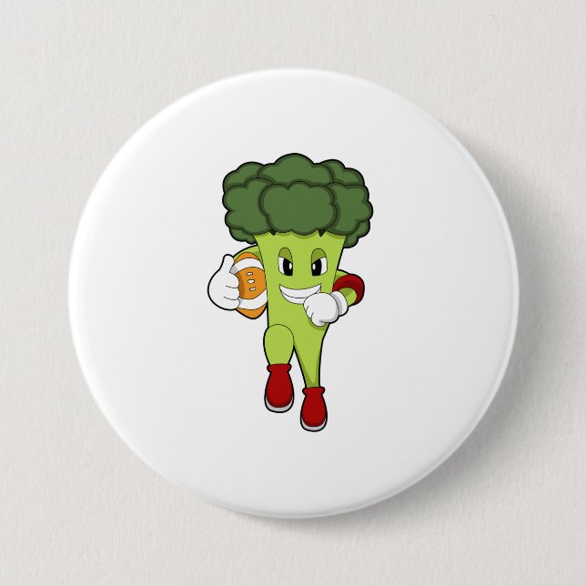 Broccoli at Football Sports 7.5 Cm Round Badge (Front)
