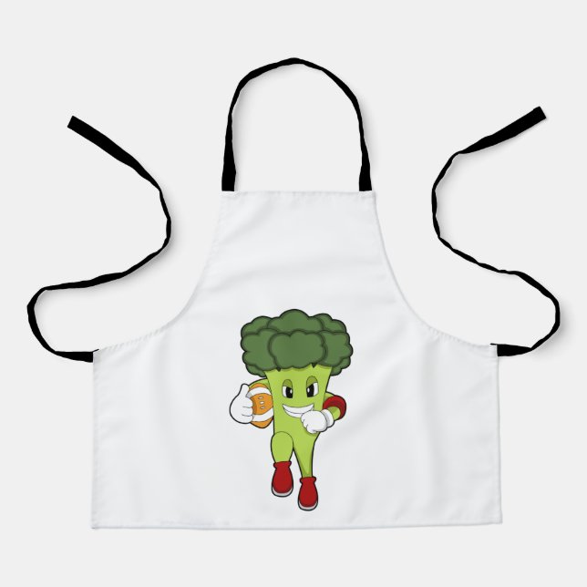 Broccoli at Football Sports Apron (Front)