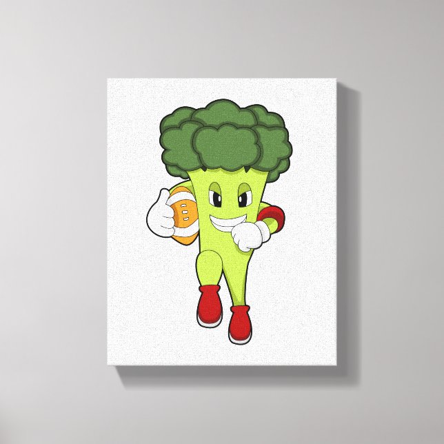 Broccoli at Football Sports Canvas Print (Front)