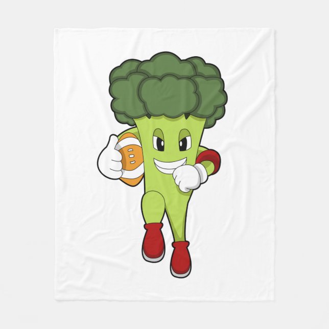 Broccoli at Football Sports Fleece Blanket (Front)
