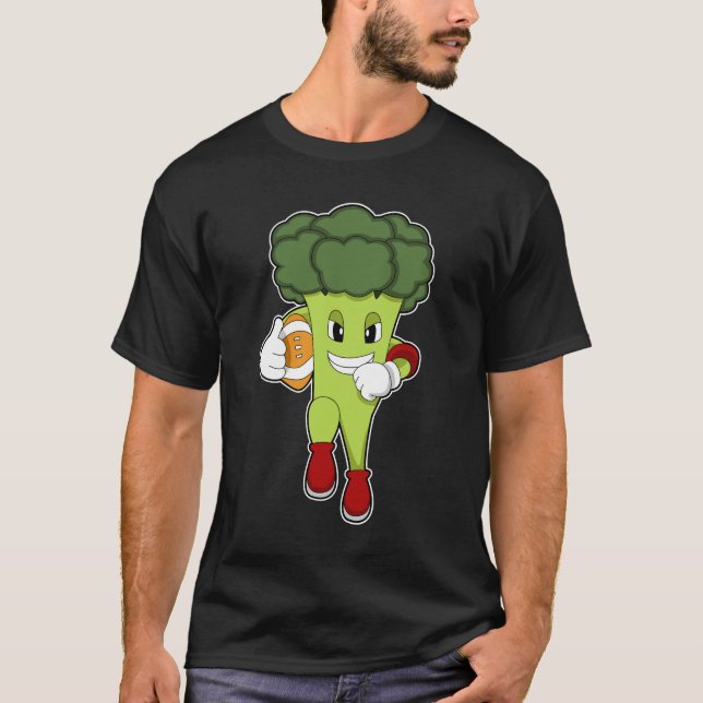 Broccoli at Football Sports T-Shirt (Front)