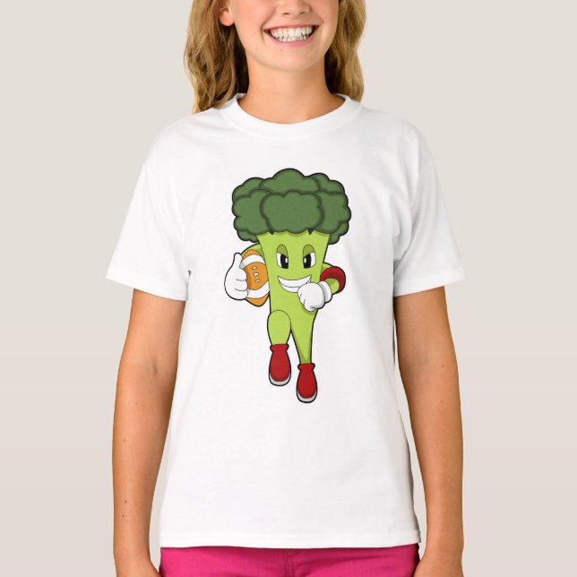 Broccoli at Football Sports T-Shirt (Front)