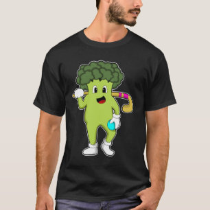 Broccoli at Hockey with Hockey bat T-Shirt