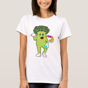 Broccoli at Hockey with Hockey bat T-Shirt