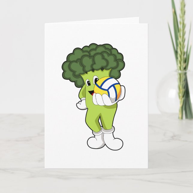Broccoli at Volleyball Sports Card (Front)