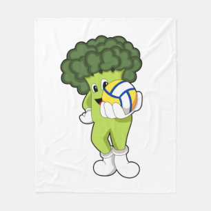 Broccoli at Volleyball Sports Fleece Blanket