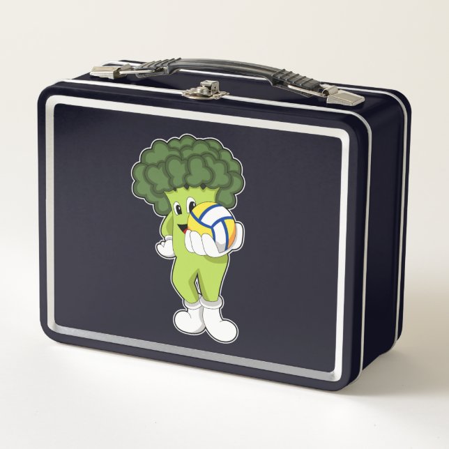 Broccoli at Volleyball Sports Metal Lunch Box (Front)