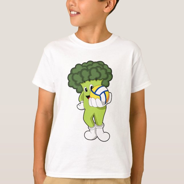 Broccoli at Volleyball Sports T-Shirt (Front)