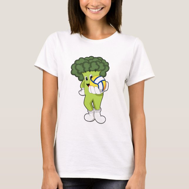 Broccoli at Volleyball Sports T-Shirt (Front)