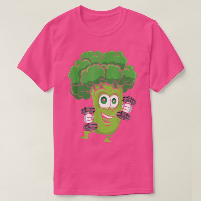 Broccoli, Bodybuilding Fitness Gym Gear Workout Ve T-Shirt (Design Front)