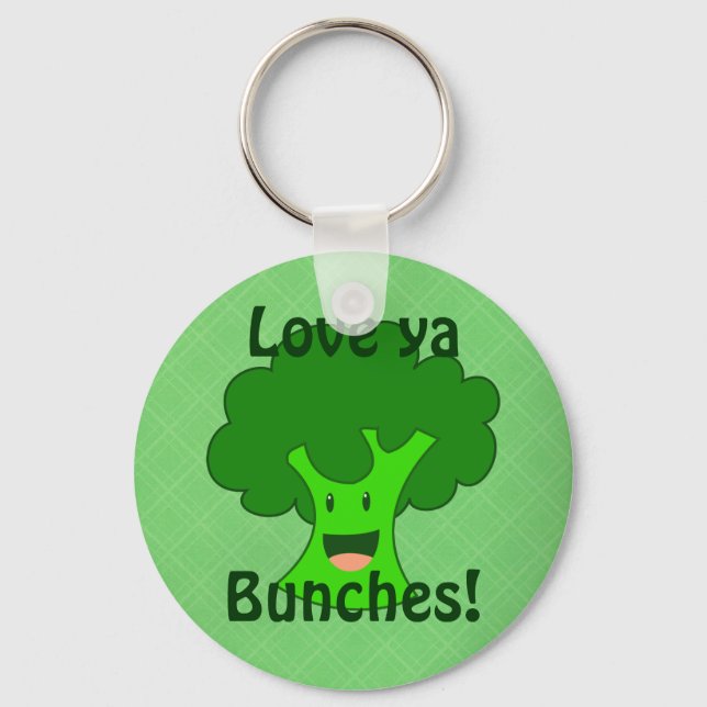 Broccoli Bunch Key Ring (Front)
