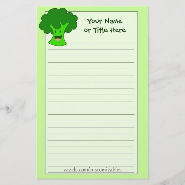 Broccoli Bunch Stationery (Front)
