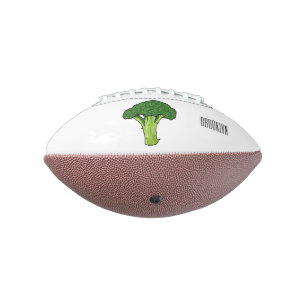 Broccoli cartoon illustration american football