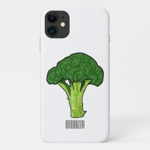 Broccoli cartoon illustration iPhone 11 case