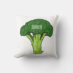 Broccoli cartoon illustration cushion