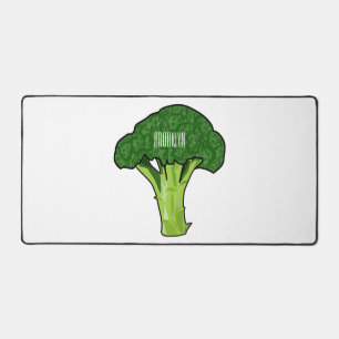 Broccoli cartoon illustration desk mat