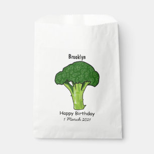 Broccoli cartoon illustration favour bags