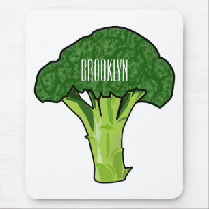Broccoli cartoon illustration mouse mat