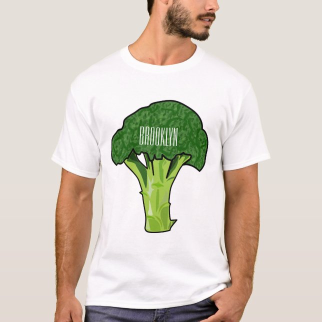 Broccoli cartoon illustration T-Shirt (Front)
