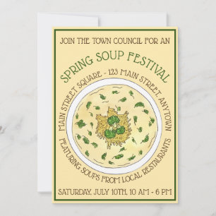 Broccoli Cheese Soup Food Festival Tasting Event Invitation