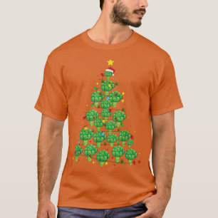 Broccoli Christmas Tree Funny Broccoli Lover Xmas  T-Shirt