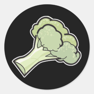 broccoli classic round sticker