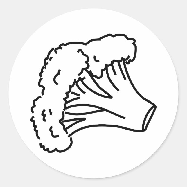 Broccoli Classic Round Sticker (Front)