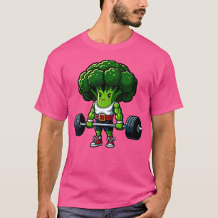 Broccoli Deadlift Weightlifting Gym Vegan Tee Powe