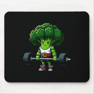 Broccoli Deadlift Weightlifting Gym Vegan Tee Powe Mouse Mat