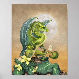Broccoli Dragon 11x14 (4x6 and up) Poster