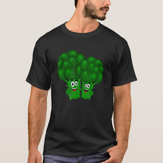 Broccoli Family Vegetable Vegetarian Vegan Broccoh T-Shirt (Front)