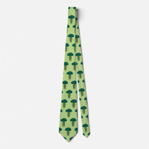 Broccoli Flexing happy tree head green vegetable Tie